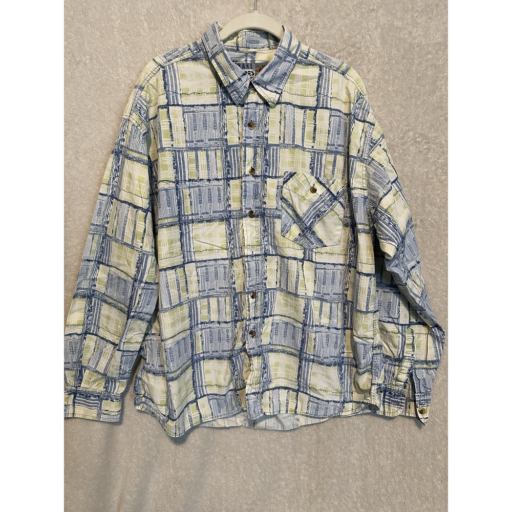 Adres Colorful Printed Long Sleeve Button Up Shirt XL